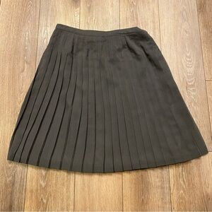 Vintage Kathy Ireland Women’s Grey Pleated Skirt Size 16 Academia Office Midi